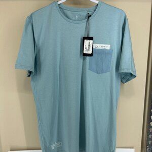 NWT Mens XXL Ron Tomson Los Angeles Light Blue Pocket T-Shirt
